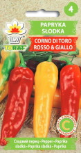 Papryka słodka Corno di Toro Rosso & Giallo