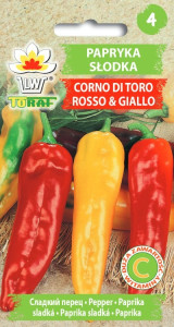 Papryka słodka Corno di Toro Rosso & Giallo